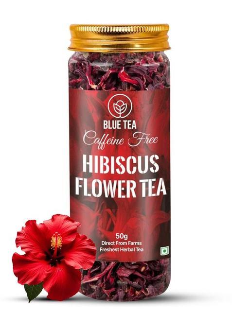 Blue Tea Hibiscus Tea - 50 Gm (50+ Cups) | Skin Glow Enhancing Tea | Flower Based Hibiscus Herbal Tea Plastic Bottle&nbsp;&nbsp;(50 G)