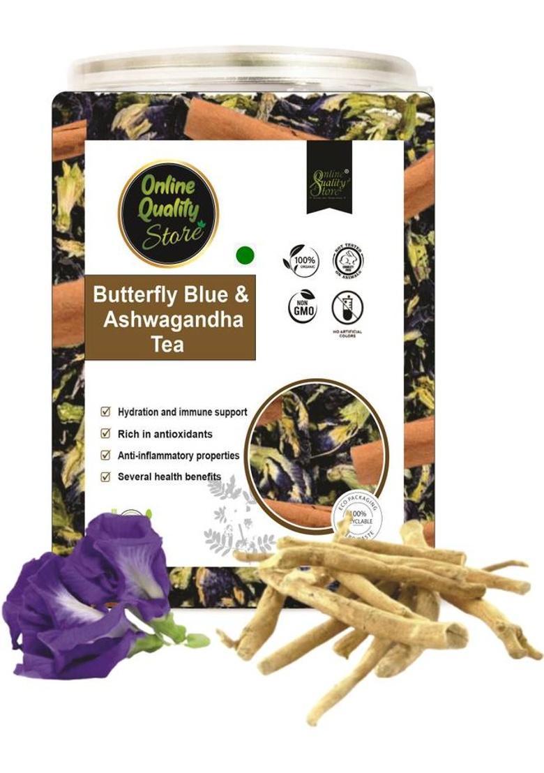 Online Quality Store Organic Butterfly Blue Pea Flower & Ashwagandha Tea