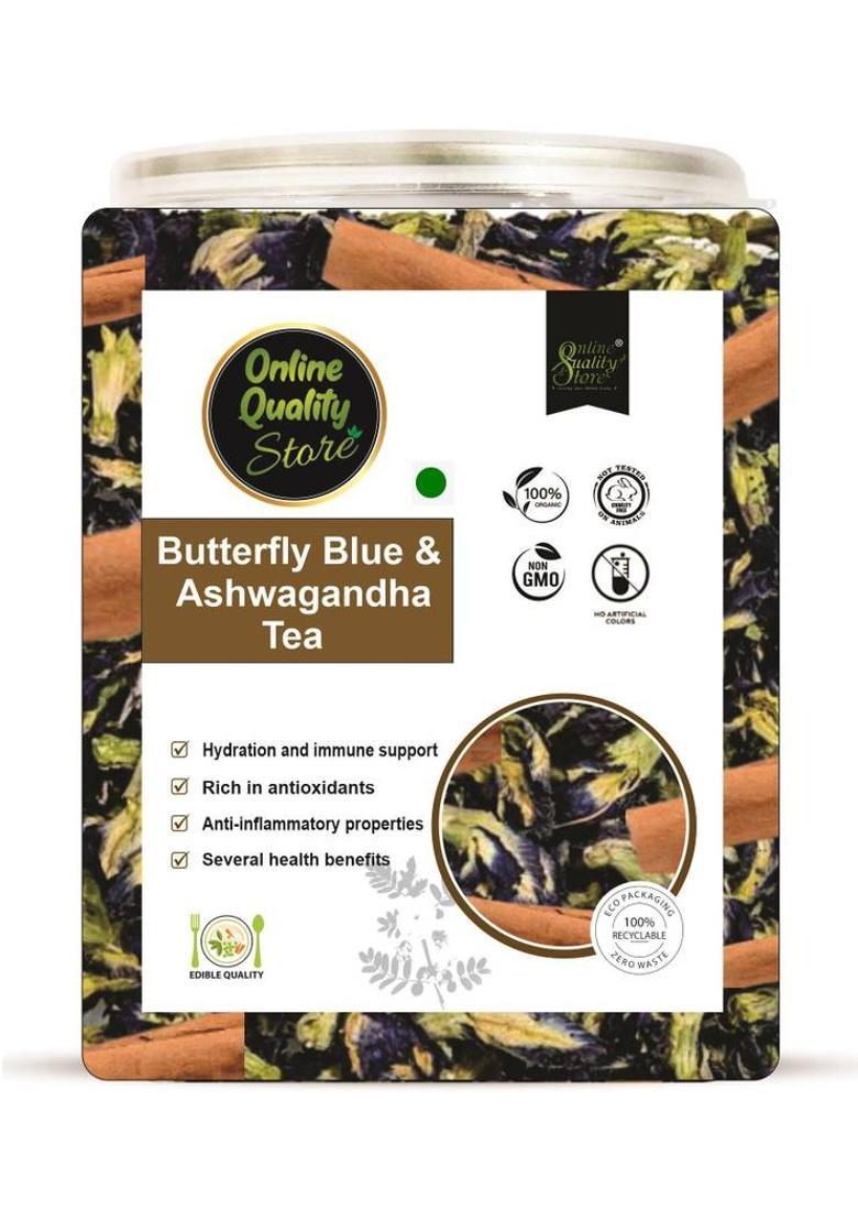 Online Quality Store Organic Butterfly Blue Pea Flower & Ashwagandha Tea