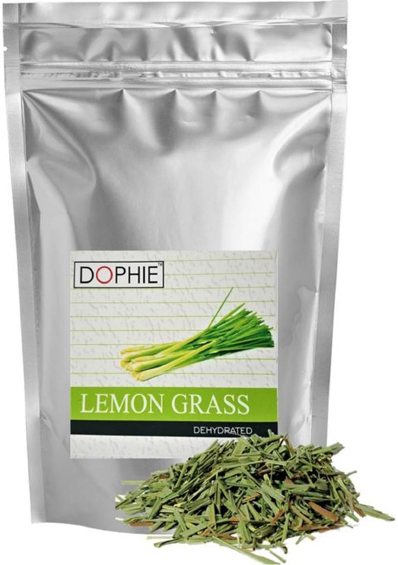 Dophie Lemongrass Cut, Dried Herb 200Gm [Pack -2] Lemongrass Fine Cut & Sifted Perfect For Herbal Tea, Soups, Salads, Marinades Etc Lemon Grass Herbal Tea Pouch (2 X 200 G)