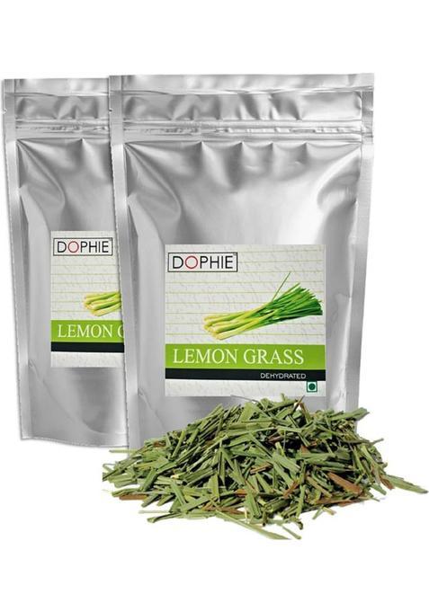 Dophie Lemongrass Cut, Dried Herb 200Gm [Pack -2] Lemongrass Fine Cut & Sifted Perfect For Herbal Tea, Soups, Salads, Marinades Etc Lemon Grass Herbal Tea Pouch&nbsp;&nbsp;(2 X 200 G)