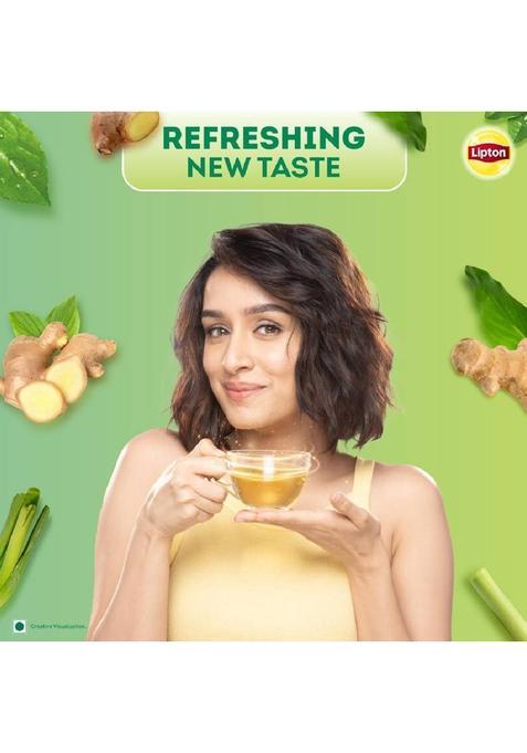 Lipton Lemongrass Ginger I Tasty Green Tea I Reduce Bally Fat Green Tea Box (32.5 G)