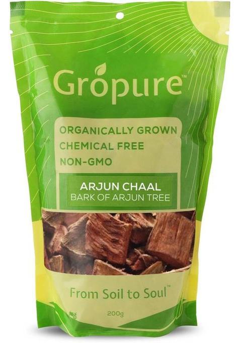 Gropure Organic Arjun Chaal (Bark Of Arjun Tree) Herbs Herbal Tea Vacuum Pack&nbsp;&nbsp;(200 G)