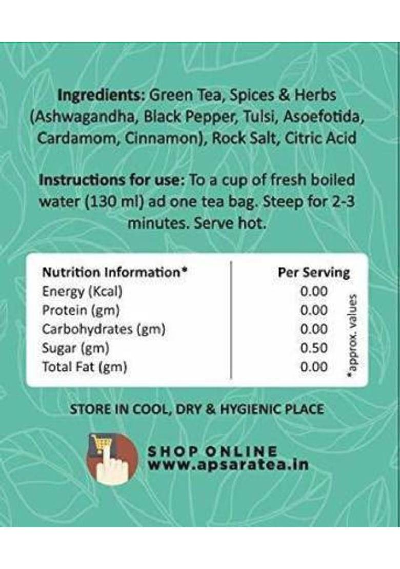 Apsara Tea Kawha Green Tea 36 Tea Bag Herbs Green Tea Bags Box (90 G)