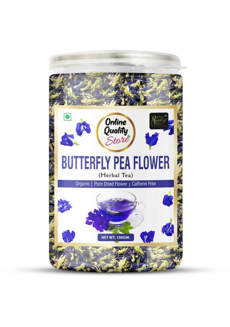 Online Quality Store Hibiscus Flower Tea, Butterfly Pea Flower Tea, Rose Flower Tea Combo-100G Each| Herbal Tea Plastic Bottle (3 X 100 G)