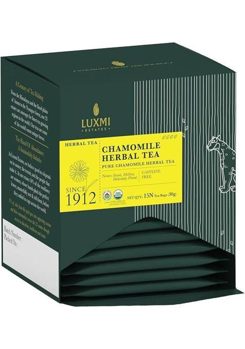 Luxmi Estates Pure Chamomile Herbal Tea 15 Herbal Tea Bags Box&nbsp;&nbsp;(30 G)
