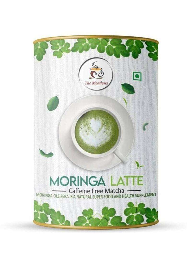 The Meadows Moringa Latte, A Caffeine Free & 100% Natural Health Supplement Matcha Tea Tin&nbsp;&nbsp;(200 G) - Indya