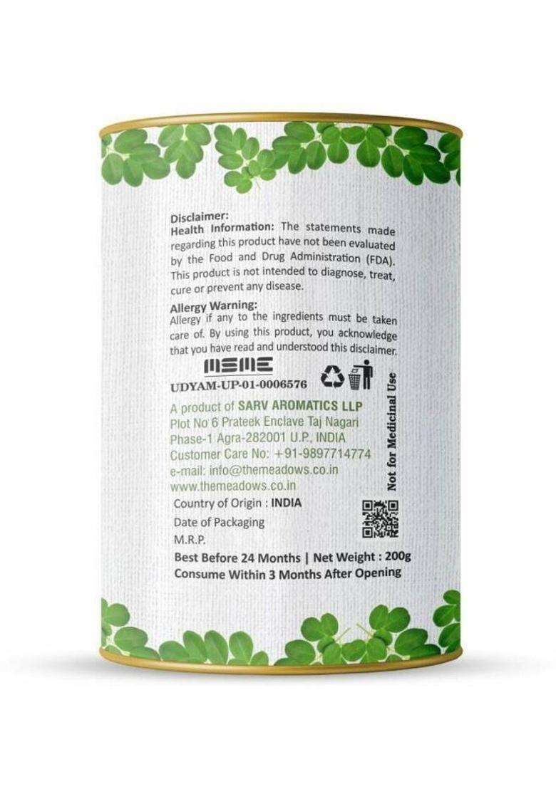 The Meadows Moringa Latte, A Caffeine Free & 100% Natural Health Supplement Matcha Tea Tin&nbsp;&nbsp;(200 G) - Indya
