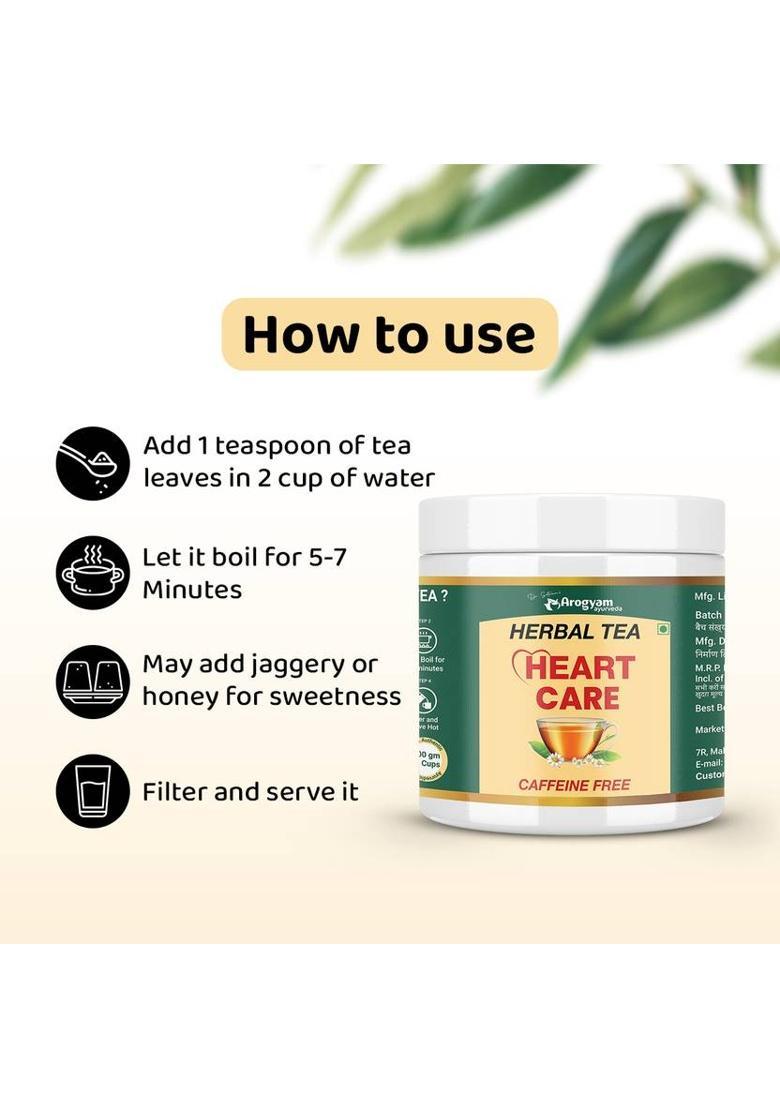 Dr.Satnam'S Arogyam Ayurveda Tea For Heart Care Brahmi Herbal Tea Plastic Bottle (100 G)