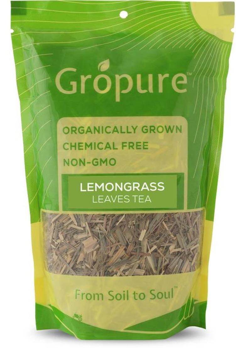 Gropure Organic Lemongrass Leaves Tea Lemon Grass Green Tea Pouch (100 G)