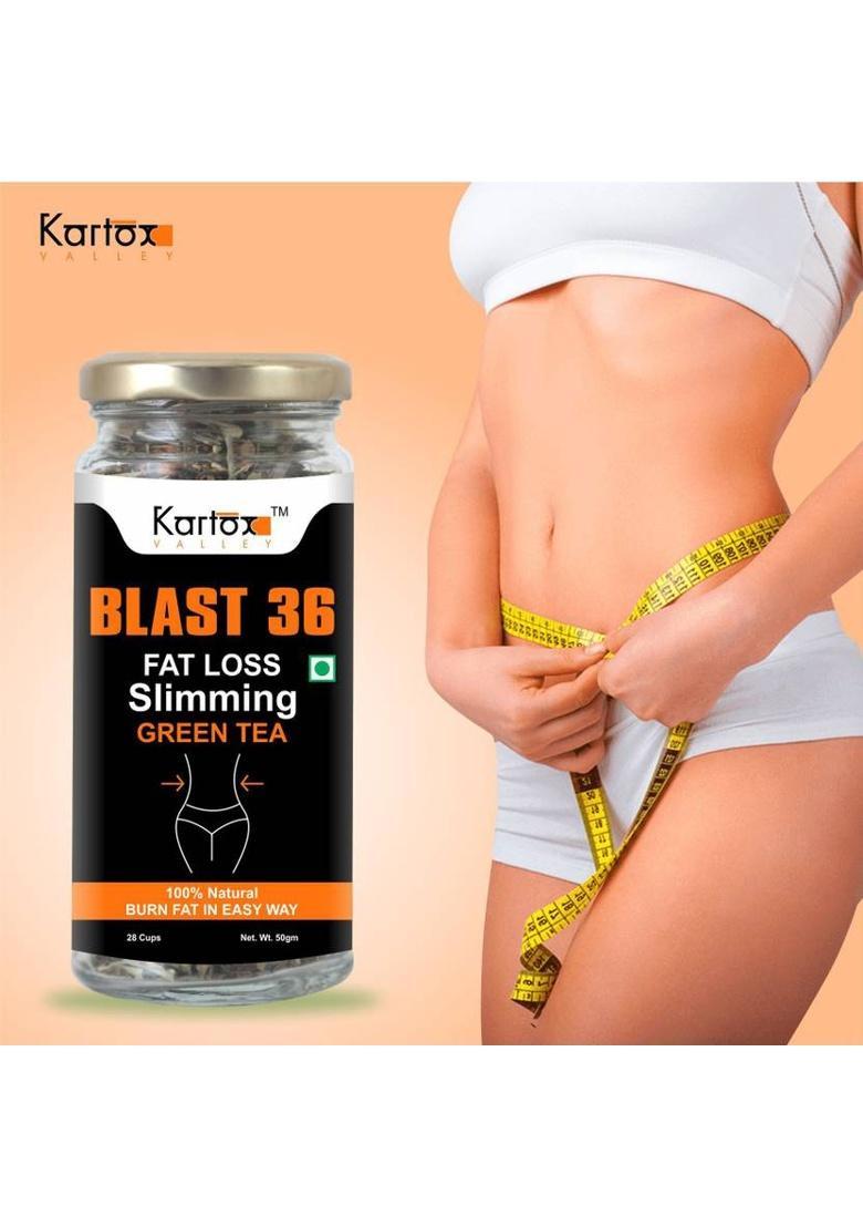 Kartox Valley Belly Fat Reduce/Weight Loss Massage Tea/Fat Burner Tea For Women/Slimming Tea Green Tea Glass Bottle (50 G)