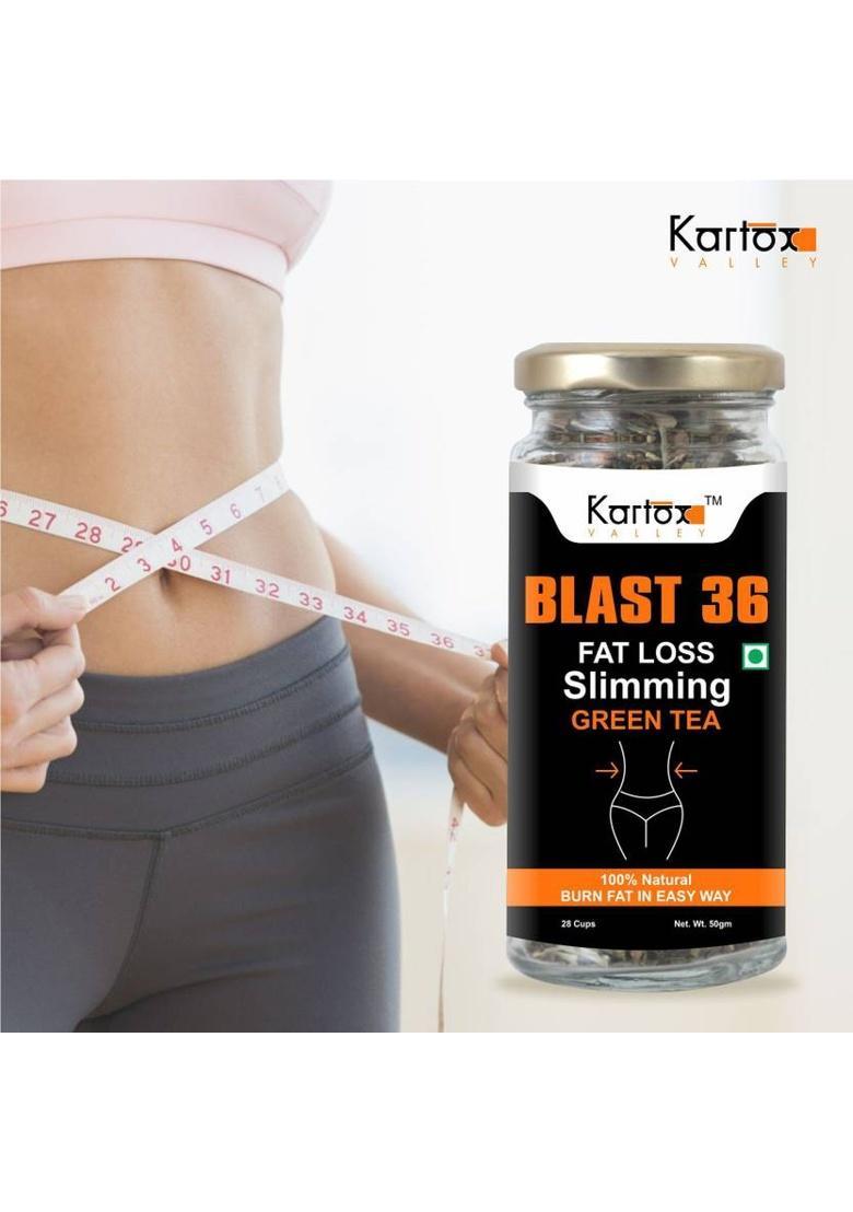 Kartox Valley Belly Fat Reduce/Weight Loss Massage Tea/Fat Burner Tea For Women/Slimming Tea Green Tea Glass Bottle (50 G)