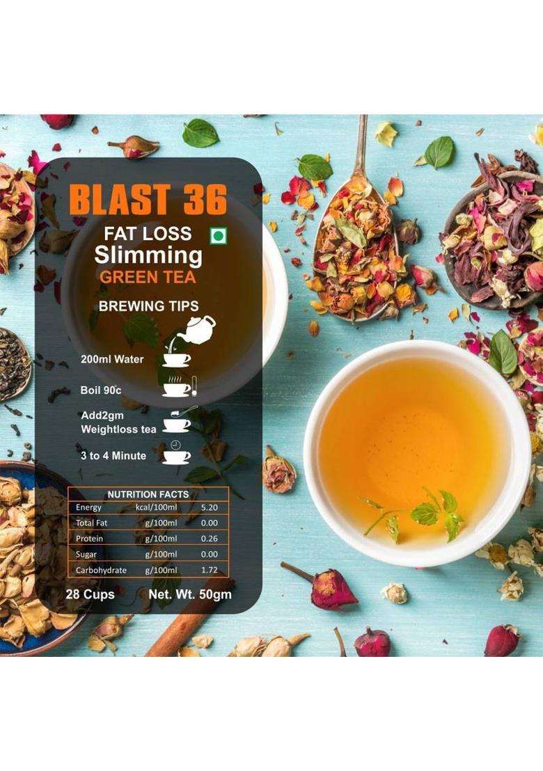 Kartox Valley Belly Fat Reduce/Weight Loss Massage Tea/Fat Burner Tea For Women/Slimming Tea Green Tea Glass Bottle (50 G)