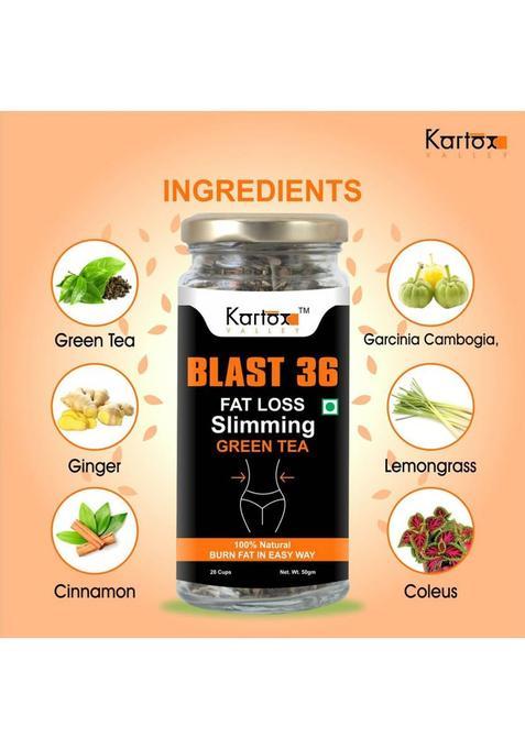 Kartox Valley Belly Fat Reduce/Weight Loss Massage Tea/Fat Burner Tea For Women/Slimming Tea Green Tea Glass Bottle (50 G)