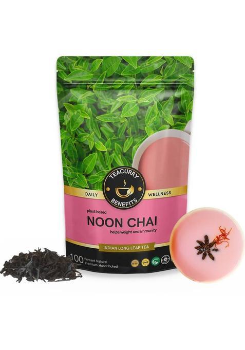 Teacurry Noon Chai Leaves | 50 Grams Of Pink Tea Kashmiri, 25 Cups | Helps With Immunity, Digestion, Weight Loss, Skin Glow, Heart Health And Hair Care | 100% Natural Namkeen Tea Kashmiri Green Tea Vacuum Pack&nbsp;&nbsp;(50 G)