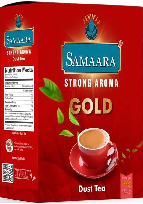 Jivvij Samaara Dust Gold Tea |Strong & Aromatic With Goodness Of Time-Tested Indian Ingredients Black Tea Box&nbsp;&nbsp;(500 G)