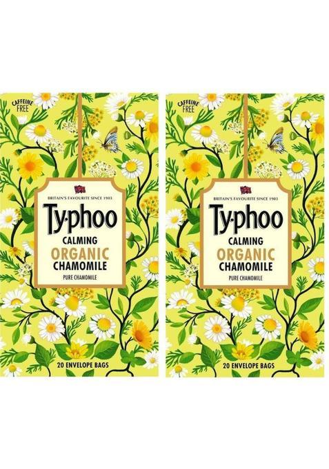Typhoo Calming Organic Chamomile Herbal Tea Bags Box&nbsp;&nbsp;(2 X 20 Bags)