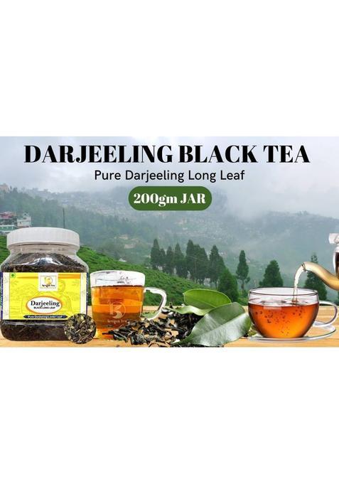 Keegan Tea Pure Darjeeling Long Leaf Authentic Darjeeling Black Tea 200Gm Jar Combo Pack Of 2 (400Gm) Black Tea Mason Jar (2 X 200 G)