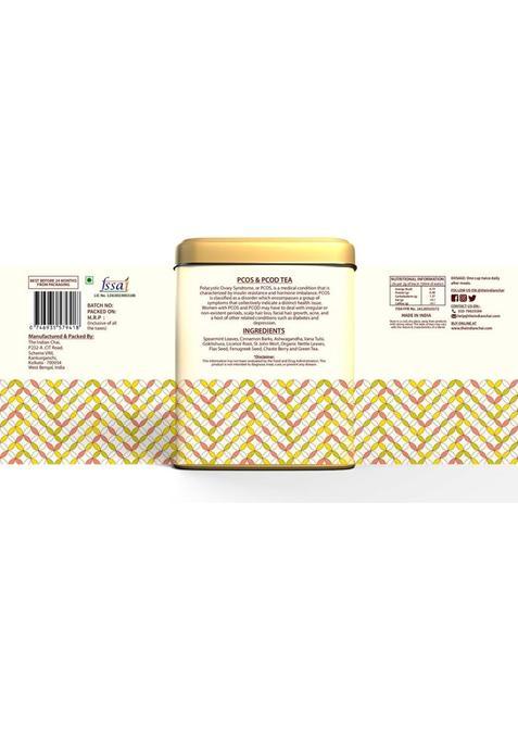 The Indian Chai Pcos & Pcod Tea 30 Pyramid Tea Bags, With Spearmint, Chasteberry, Superherbs, Helps With Facial Hair Growth, Scalp Hair Loss Related To Hormonal Imbalance, Unwanted Hair Herbal Infusion Tea Tin (60 G)