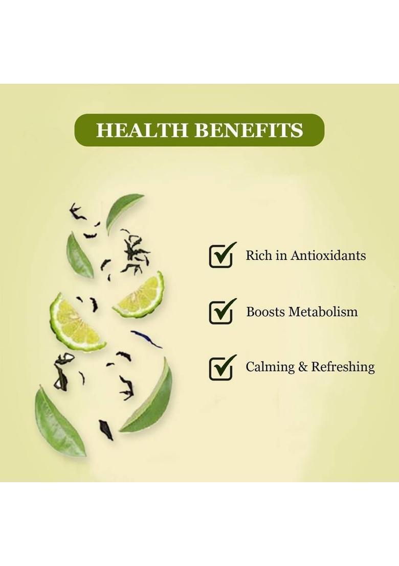 Golden Tips Premium Darjeeling Full Loose Leaves Earl Grey Bergamot Orange Green Tea Tin (100 G)