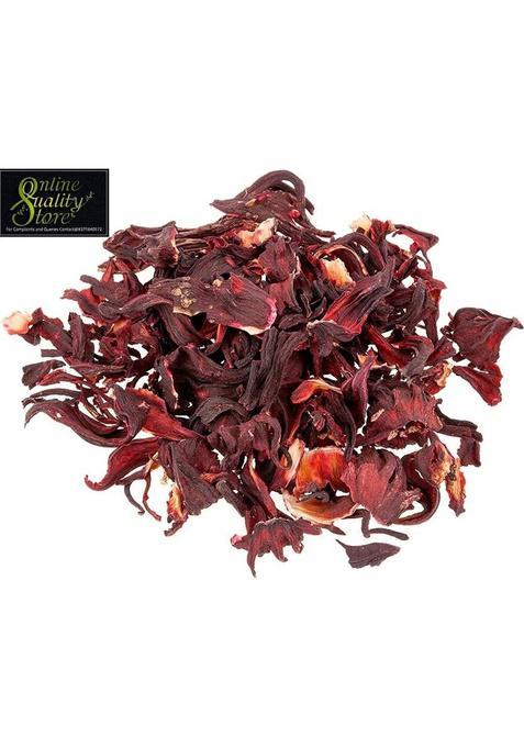 Online Quality Store Organic Hibiscus Flower Tea-100G | Caffeine Free Herbal Tea | Improve Digestion Hibiscus Herbal Tea Mason Jar (100 G)
