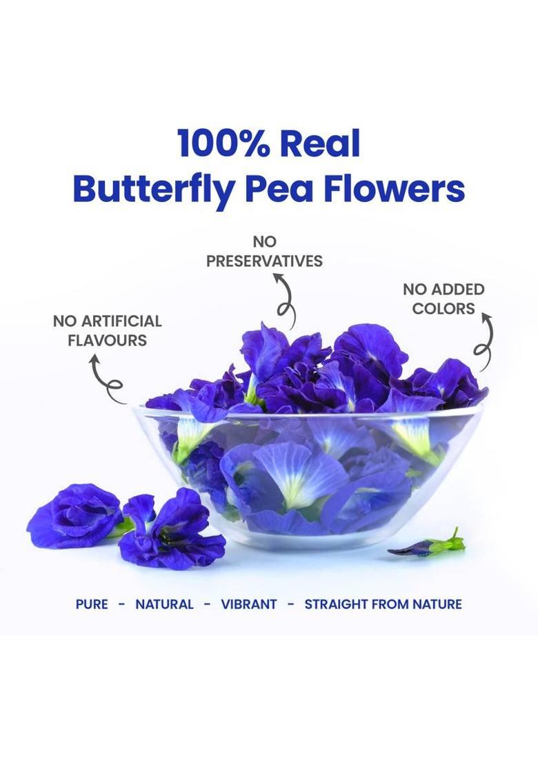 Vanalaya Butterfly Pea Tea Rich In Antioxidants For Weight Loss Reduce Stress And Anxiety Herbal Tea Plastic Bottle (25 G)