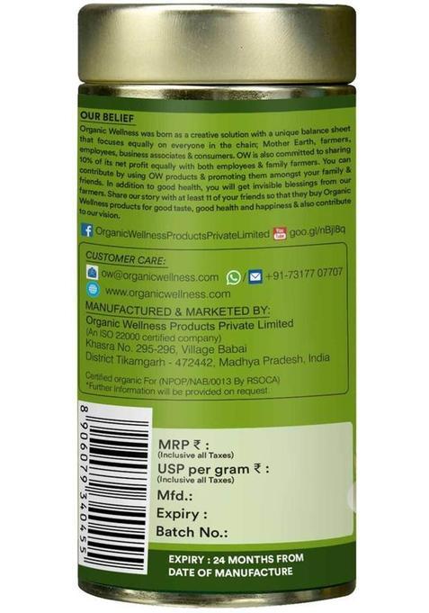 Organic Wellness Ow'Real Tulsi Green Tea Classic Tulsi Green Tea Tin (100 G)