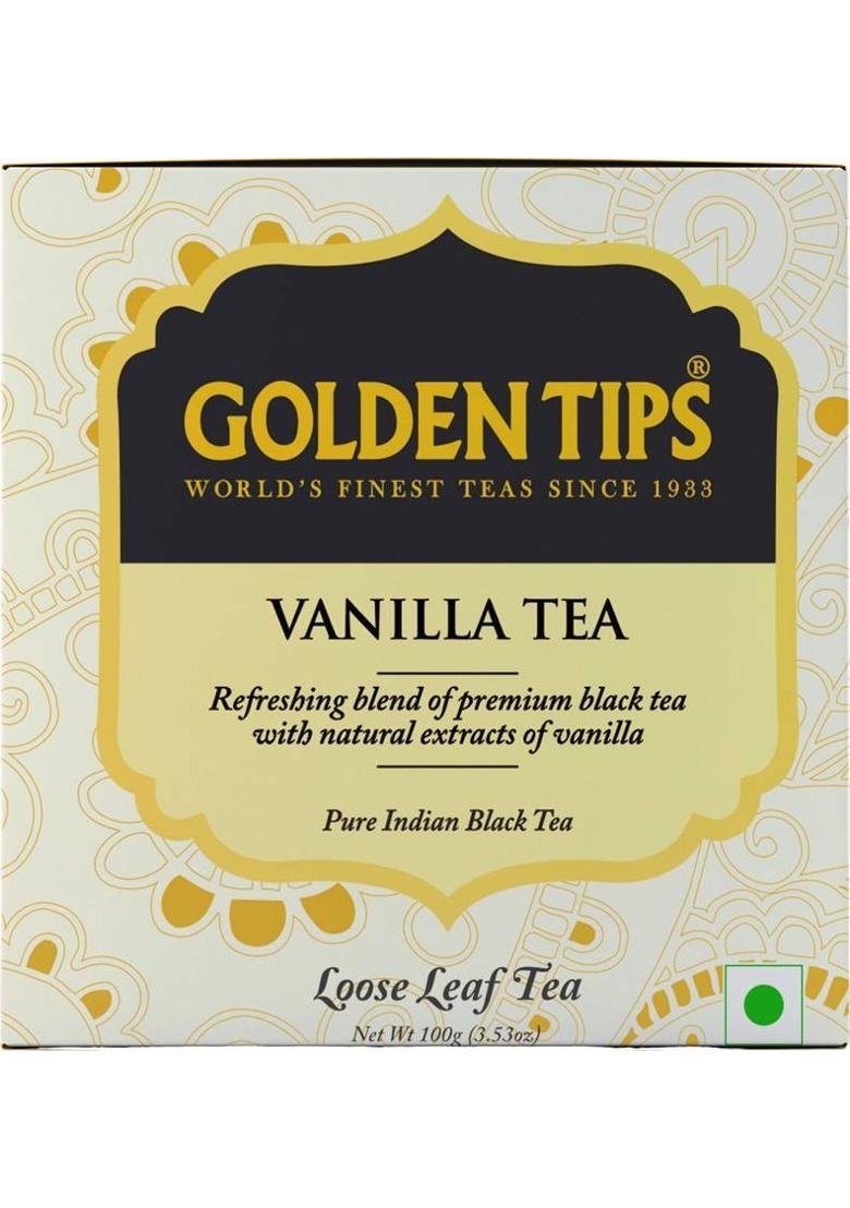Golden Tips Fresh Darjeeling Loose Leaf Vanilla Black Tea Tin (100 G)
