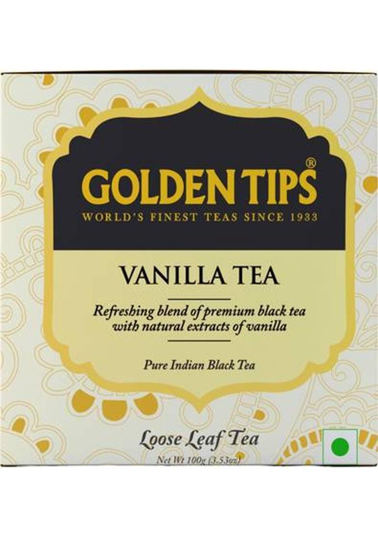 Golden Tips Fresh Darjeeling Loose Leaf Vanilla Black Tea Tin (100 G)