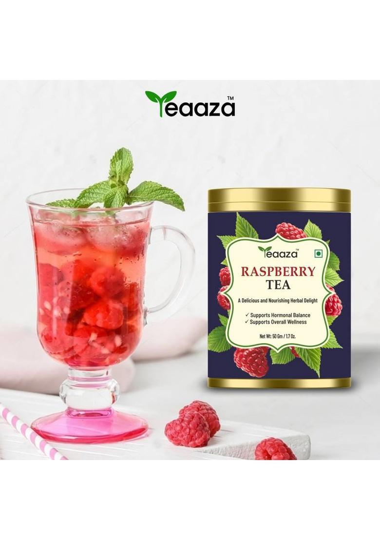 Teaaza Organic Raspberry Tea For Pcos–Tea For Reproductive Health, Female Wellness Herbal Tea Box (50 G)