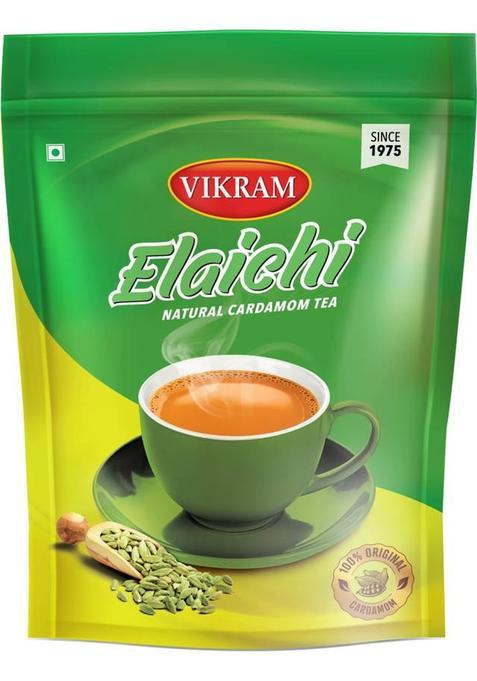Vikram Elaichi Tea Blended With 100% Natural Ground 1Kg Cardamom Tea Pouch&nbsp;&nbsp;(1 Kg)