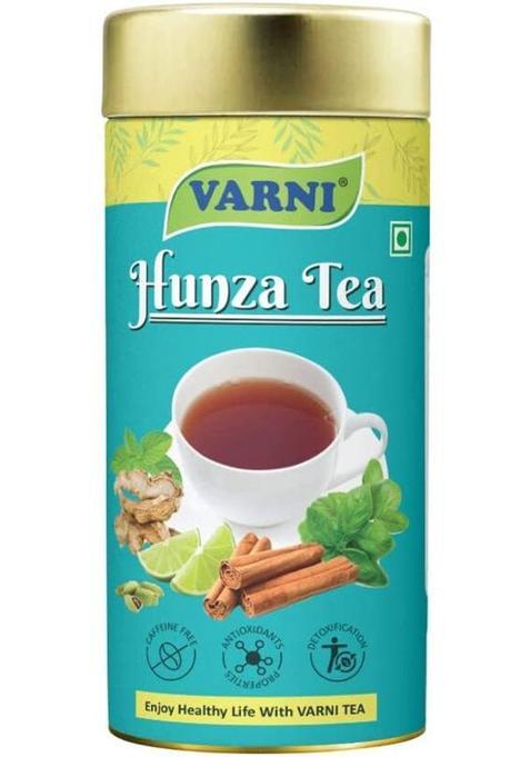 Varni Hunza 100% Natural Herbal Tea|Energetic Drink For Good Health & Longevity Cardamom, Spices, Herbs, Cinnamon, Ginger, Tulsi Herbal Tea Tin&nbsp;&nbsp;(100 G)