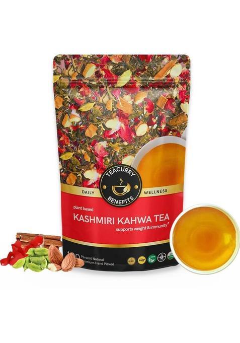 Teacurry Kashmiri Kahwa Tea |Green Tea | 100 Gms | Detox Tea | Helps In Weight Loss, Immunity, Digestion Assorted Green Tea Pouch (100 G)