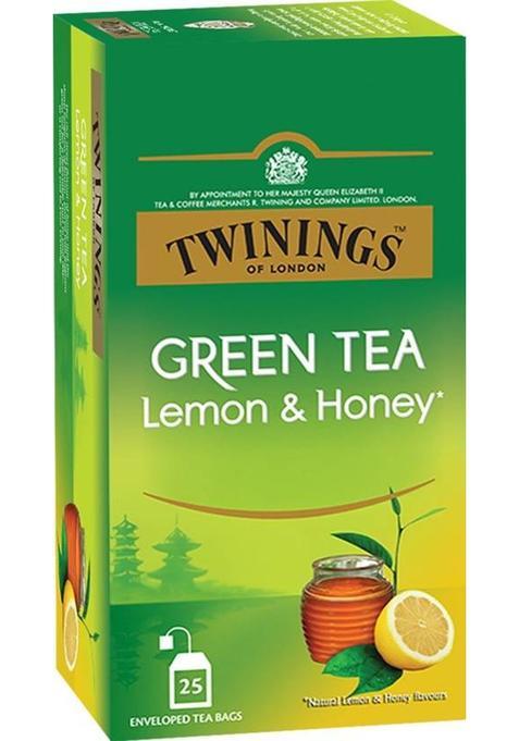Twinings Green Tea & Honey, Sweet Honey & Tangy Lemon, Honey Green Tea Bags Box&nbsp;&nbsp;(25 Bags)