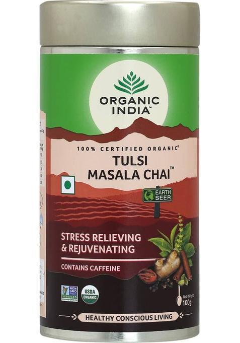 Organic India Masala Tulsi Masala Tea Tin&nbsp;&nbsp;(100 G)