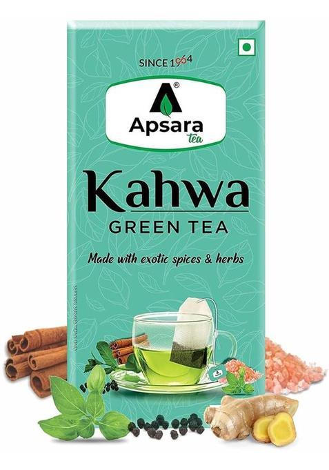Apsara Tea Detoxifying Kahwa Green Tea Bags -100,Spiced Kashmiri Detoxifying Kahwa Green Tea Bags Box (250 G)