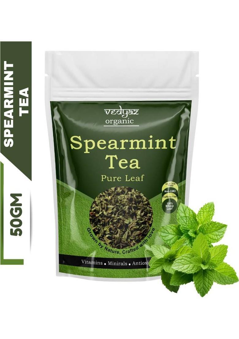Vedyaz Organic Pure Spearmint Herbal Tea Leaves 50 Gm