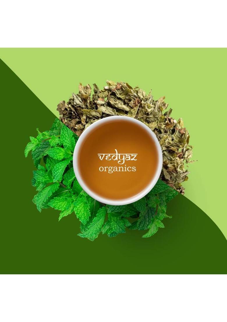 Vedyaz Organic Pure Spearmint Herbal Tea Leaves 50 Gm