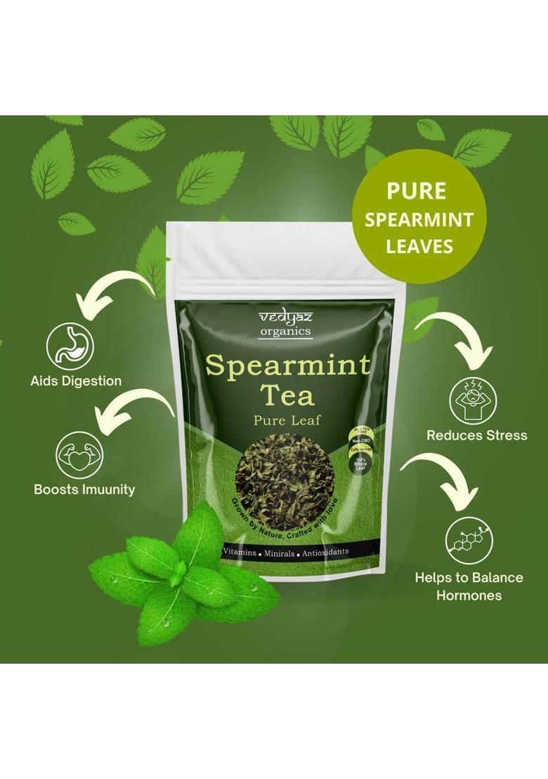 Vedyaz Organic Pure Spearmint Herbal Tea Leaves 50 Gm