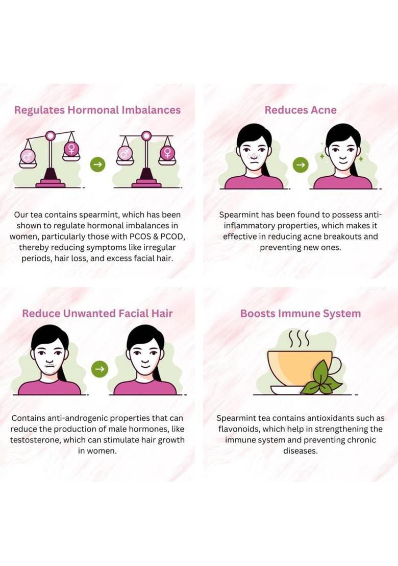 Vedyaz Organic Pure Spearmint Herbal Tea Leaves 50 Gm