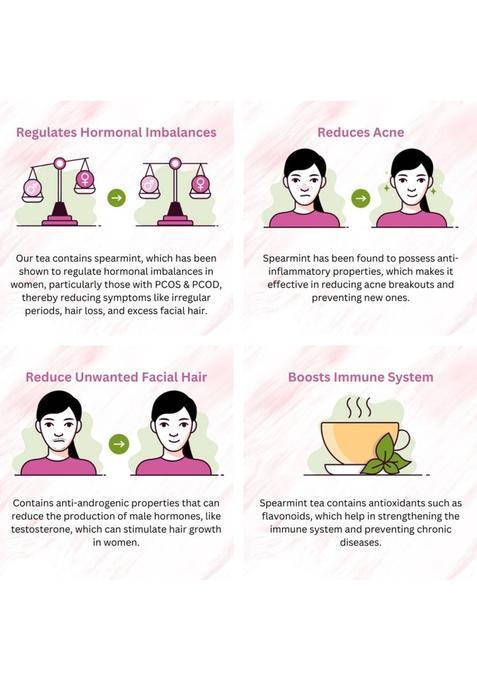 Vedyaz Organic Pure Spearmint Herbal Tea Leaves 50 Gm