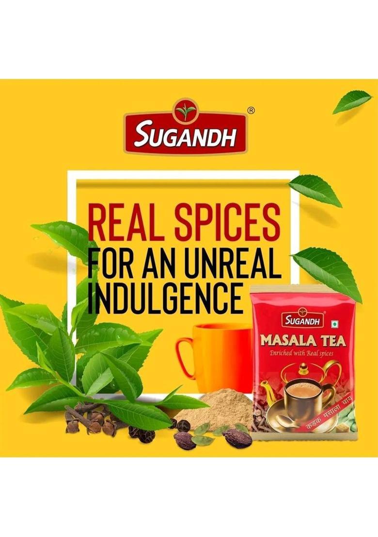 Sugandh Masala Tea 1 Kg Real Mix Spices Black Pepper, Cardamom, Cloves, Ginger Masala Tea Pouch (1 Kg)