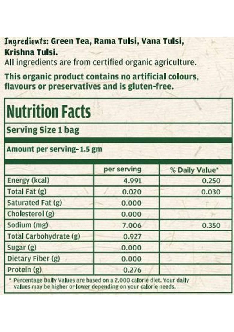 Maharishi Ayurveda Tulsi Green Tea Premium Tulsi Green Tea Bags Box (30 G)