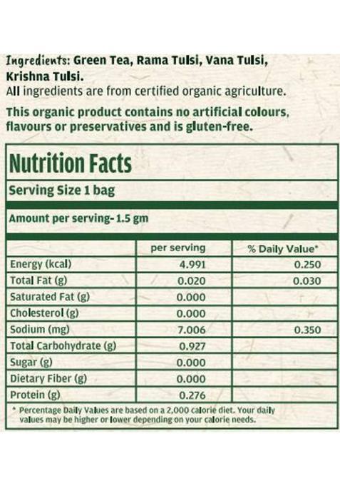 Maharishi Ayurveda Tulsi Green Tea Premium Tulsi Green Tea Bags Box (30 G)