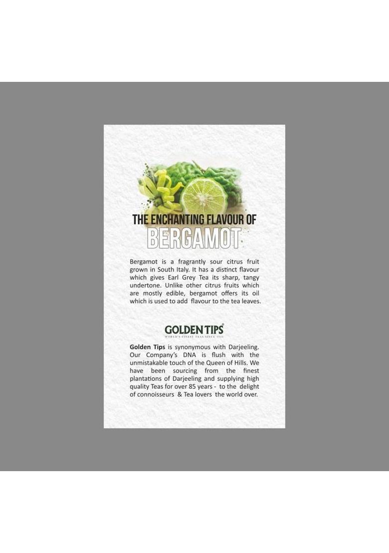 Golden Tips Darjeeling Earl Grey Loose Leaves Citrus Black Tea Tetrapack (100 G)