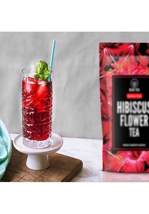 Blue Tea Hibiscus Flower Herbal Tea Caffeine Free Used For Iced Tea Cocktails, Mocktail & Syrups (100 Cups, 100G) Hibiscus Herbal Tea Mason Jar (100 G)