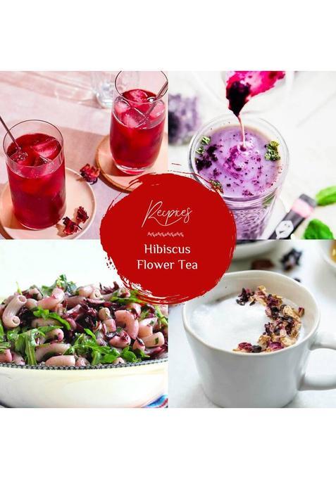 Blue Tea Hibiscus Flower Herbal Tea Caffeine Free Used For Iced Tea Cocktails, Mocktail & Syrups (100 Cups, 100G) Hibiscus Herbal Tea Mason Jar (100 G)