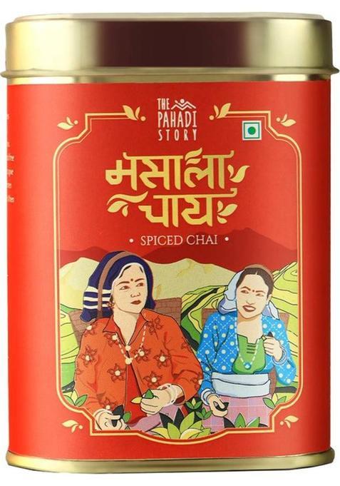 The Pahadi Story Masala Chai Ginger, Cardamom, Cinnamon Black Tea Tin&nbsp;&nbsp;(175 G)