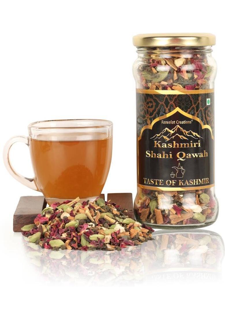 Fazeelat Creations Kashmiri Kahwa Green Tea Glass Bottle (100 G)