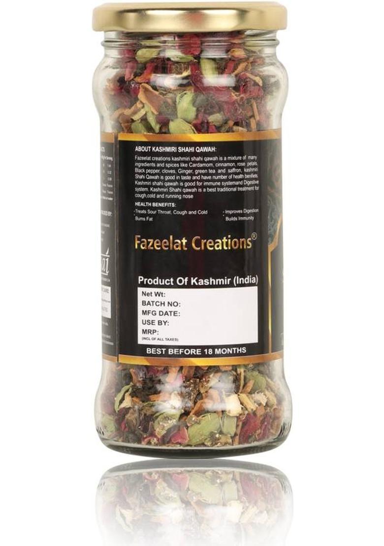 Fazeelat Creations Kashmiri Kahwa Green Tea Glass Bottle (100 G)